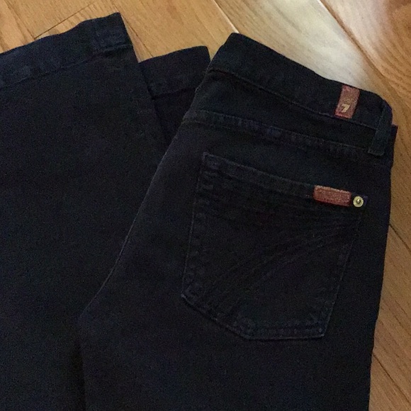 7 For All Mankind Denim - SALE! 7FAM Soft Color Distressed Black Jeans